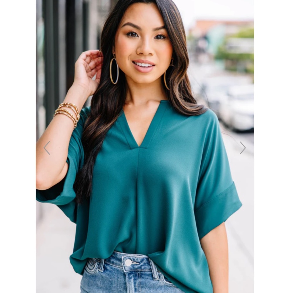 Hunter Green Dress Top ( NWOT)